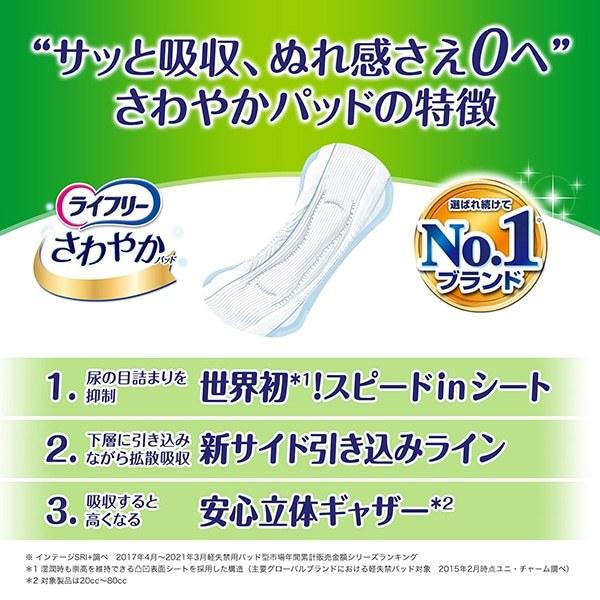 ライフリー さわやかパッド 快適の中量用 45cc 45枚 ユニ・チャーム