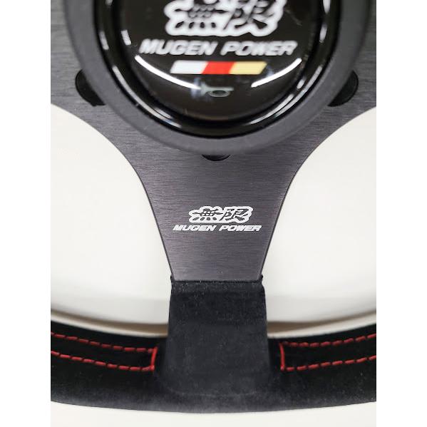 無限-MUGEN-]ステアリングホイールハンドル 35φ×3スポーク(スエード