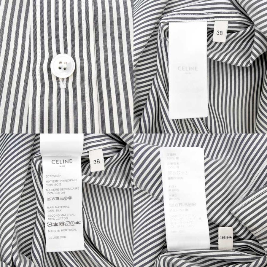 名東】セリーヌ チェックシャツ オーバーサイズ 38サイズ 2C775848H