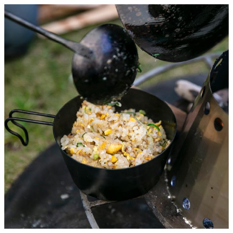 タキビズム(槙塚鉄工所) パラパラ炒飯セット 焚き火 ブースター お玉