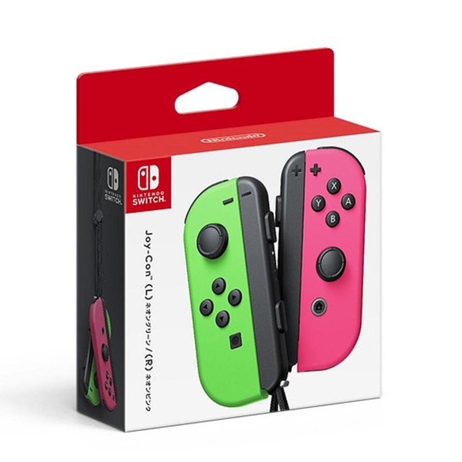 Joy-Con(L) ネオングリーン/(R) ネオンピンク（ジョイコン） : アップ