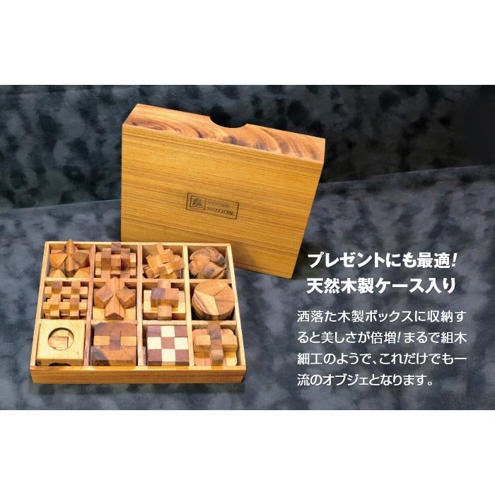 ロックスモーション ウッドパズルセット - 天然 木製 パズル 知恵の輪
