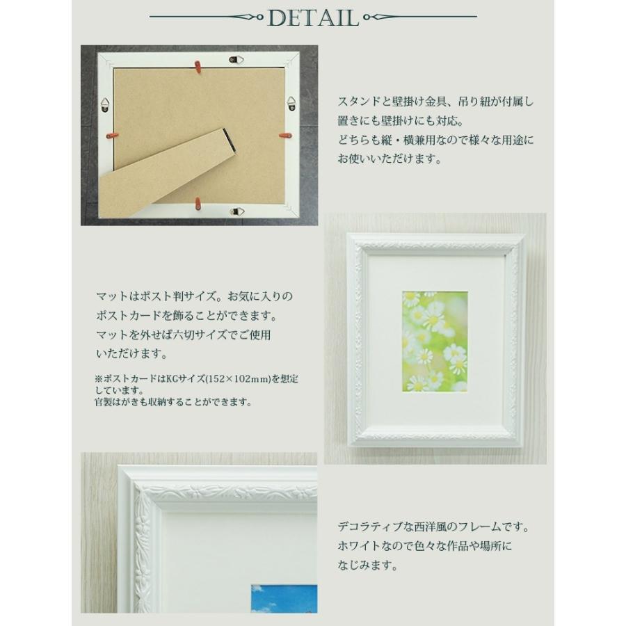 万丈（VANJOH） Vインチ額 六切・KG判対応 ホワイト 壁掛け フォト