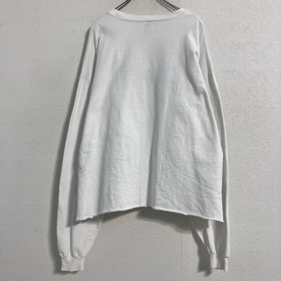 COTTON DELUXE FLEECE ロゴ スウェット トレーナー XL ホワイト