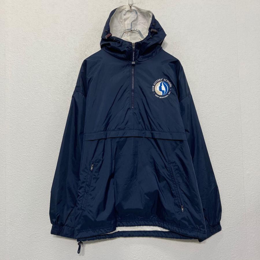 CHARLES RIVER ナイロン ジャケット ブルゾン S ネイビー ハーフジップ