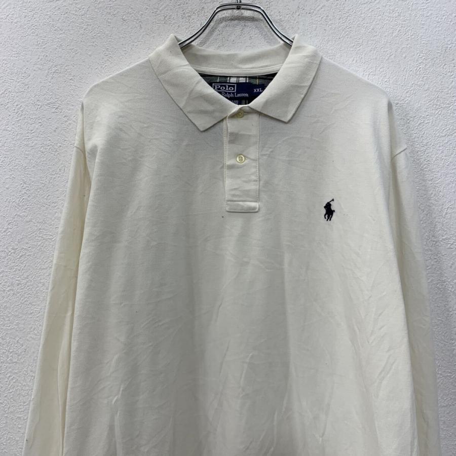 POLO RALPH LAUREN 長袖 ポロシャツ XXL ホワイト ポロラルフローレン