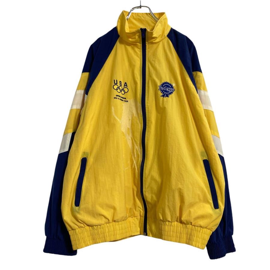 MARS ナイロンジャケット L イエロー ネイビー ジップアップ 古着卸