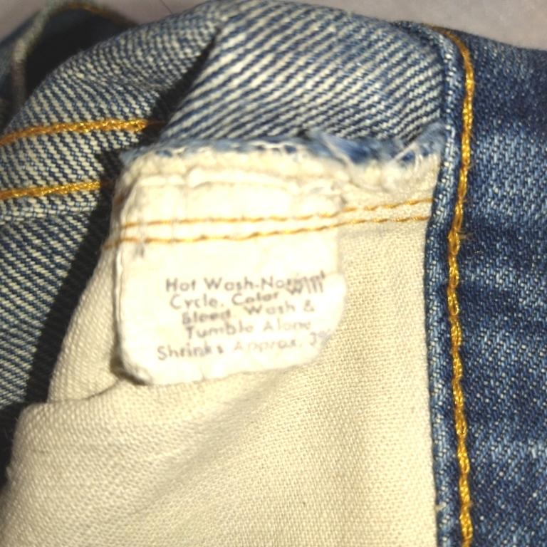 ☆ LEVI'S 517 W32 70'S 66前期 トップボタン裏2 シングルステッチ