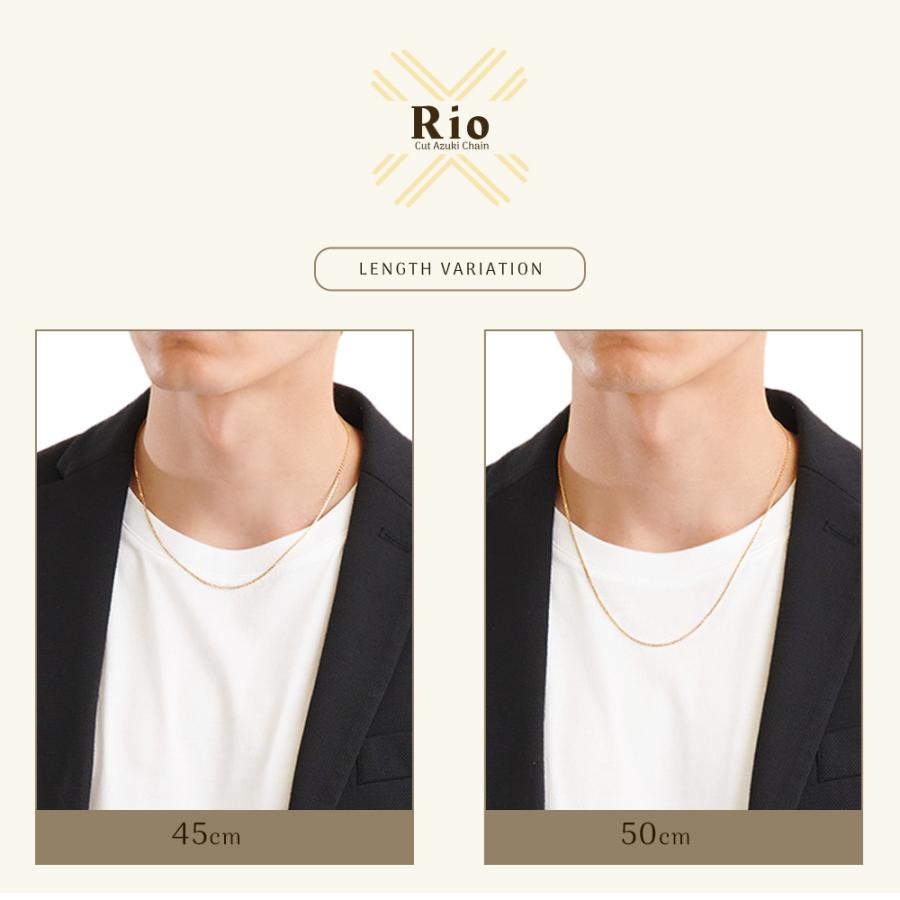 18金 メンズ ネックレス K18 イエローゴールド カットシャイニング