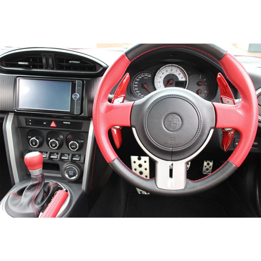 ドライカーボン製 パドルシフトカバー 赤 / レッド トヨタ 86 ハチロク