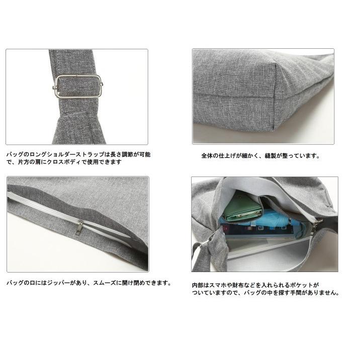 並行輸入品】キャンバス ショルダーバッグ グレー トートバッグ 肩掛け