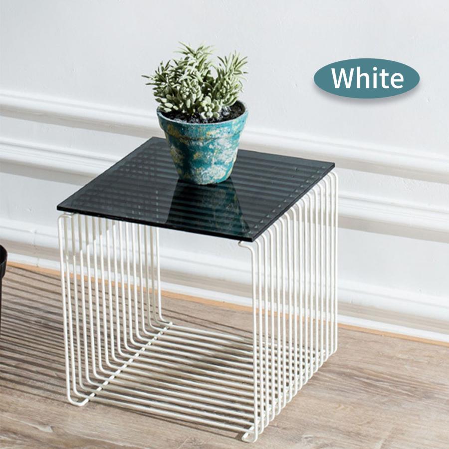 VeroMan ワイヤー シェルフ スクエア ラック サイドテーブル 床置き