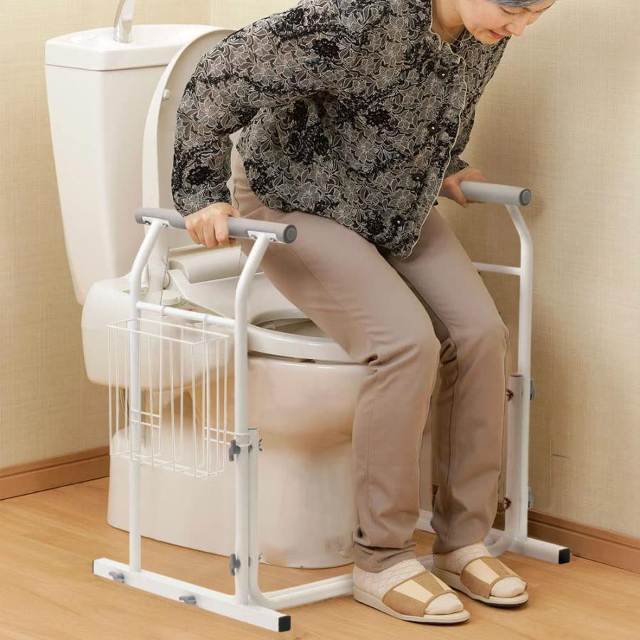トイレ手すり 置き型 介護 置くだけ 工事不要 手摺 立ち上がり 補助