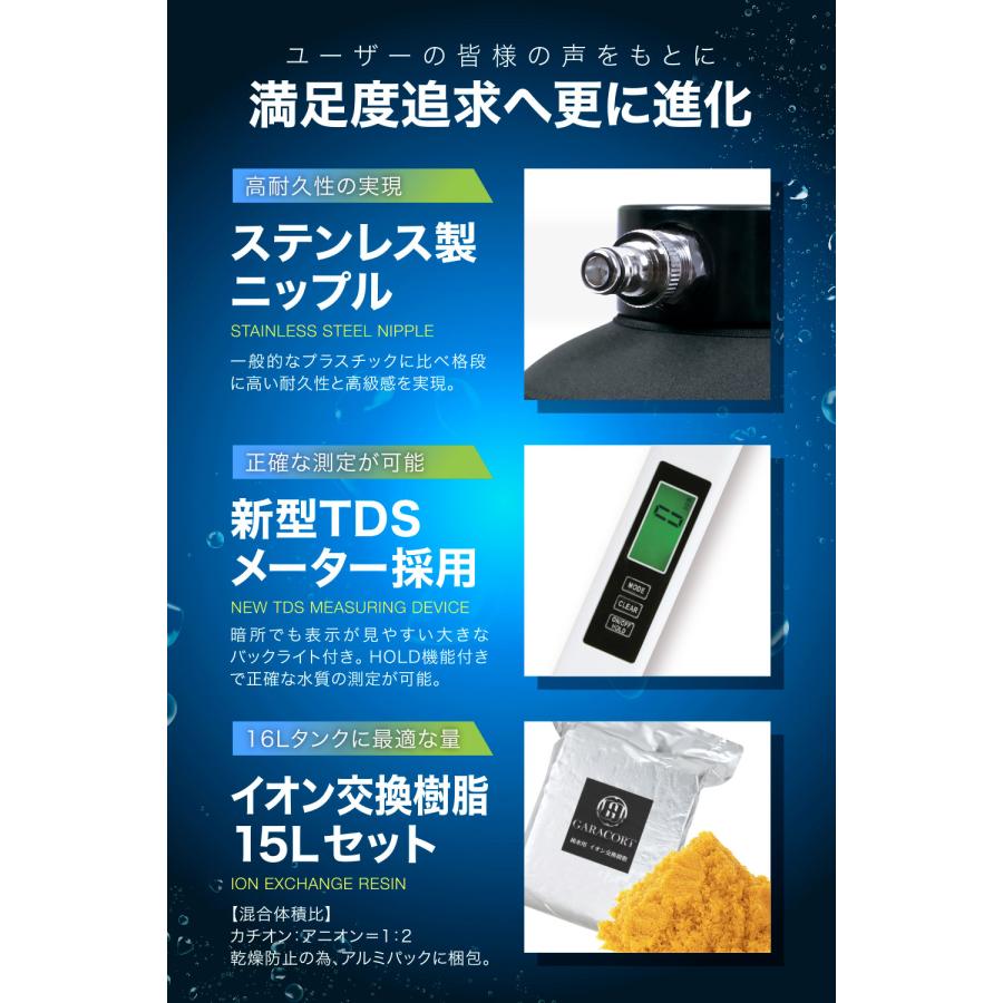 GARACORT（ガラコート） 純水器 切替ヘッド イオン交換樹脂セット 洗車