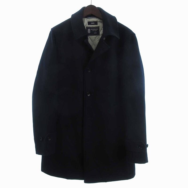 シップス SHIPS SUPER140'S MELTON COAT コート ひざ丈 長袖 中綿