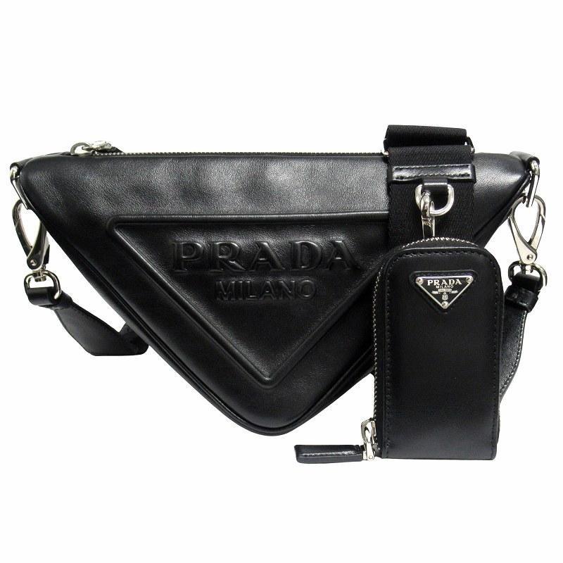 PRADA（プラダ） 良品 トライアングル レザー ショルダーバッグ