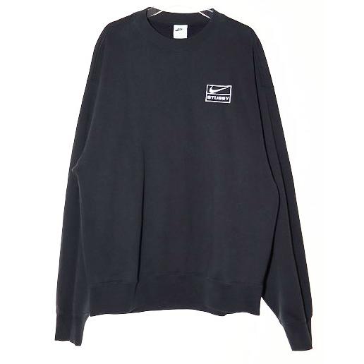 NIKE（ナイキ） × STUSSY WASHED NRG FLEECE CREWNECK BLACK Sサイズ