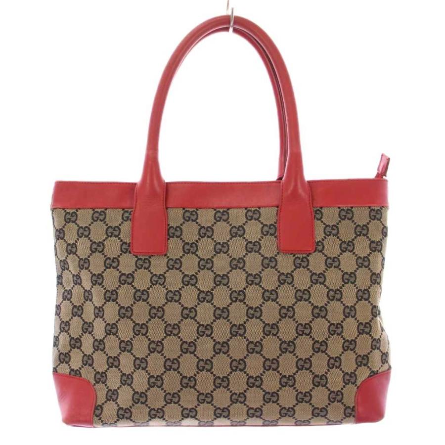 GUCCI（グッチ） トートバッグ ハンドバッグ GGキャンバス レザー
