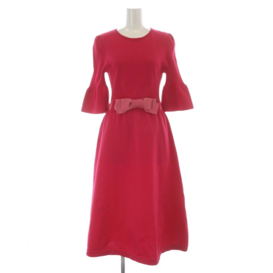 エムズグレイシー M'S GRACY 23年製 ウエストリボンニットワンピース