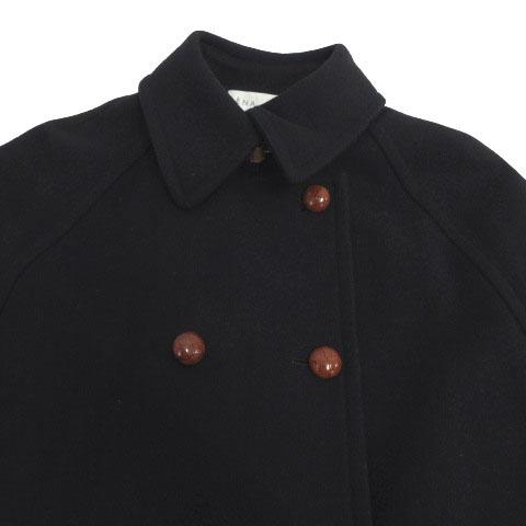 イエナ IENA ケープジャケット ポンチョ ステンカラー ベルト クルミ