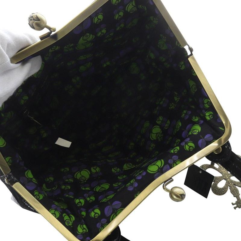 ANNA SUI（アナスイ） 未使用品 がま口 エナメル 蝶チャーム