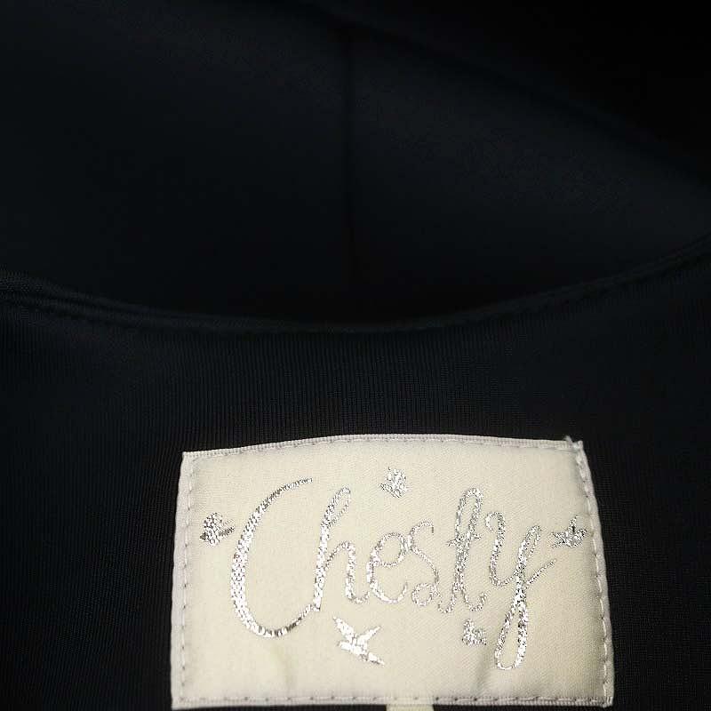 チェスティ Chesty 23SS ボンディングジャケット ノーカラー 1 紺