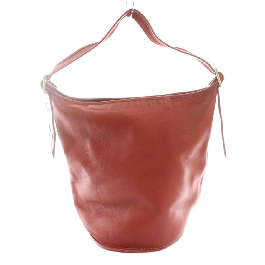 COACH（コーチ） バケツ型レザーワンショルダーバッグ 赤 レッド /SS