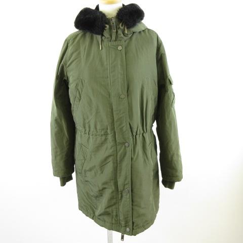 GAP（ギャップ） モッズコート ジップアップ 長袖 ミドル丈 カーキ XS