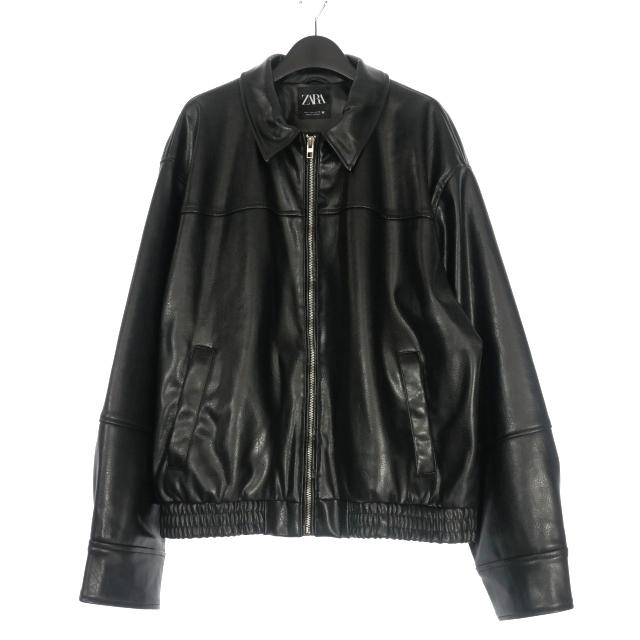 ZARA（ザラ） フェイクレザー ボンバージャケット ブルゾン 長袖 L