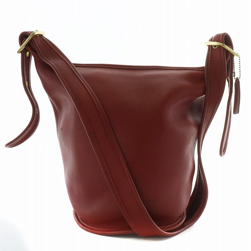 COACH（コーチ） オールドコーチ ショルダーバッグ レザー バケツ型 赤