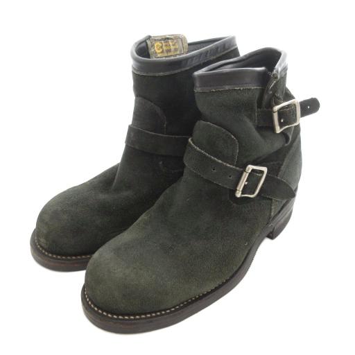 チペワ CHIPPEWA エンジニアブーツ スエード ショート 8E 黒 ブラック
