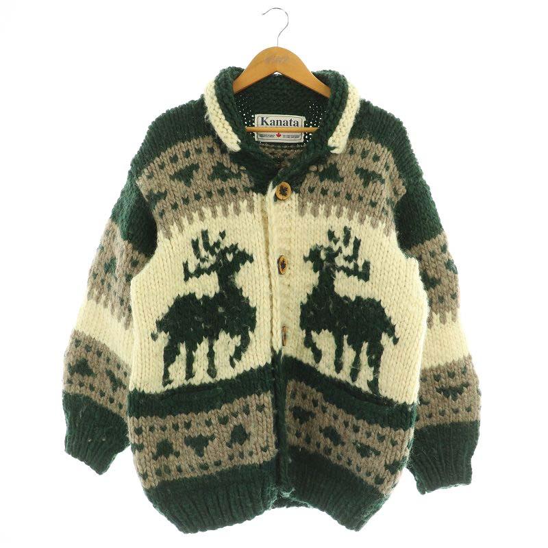 カナタ KANATA カーディガン カウチンニット セーター トナカイ柄