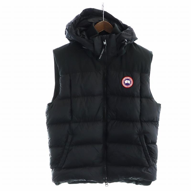 カナダグース CANADA GOOSE ダウンベスト ジップアップ フード ロゴ