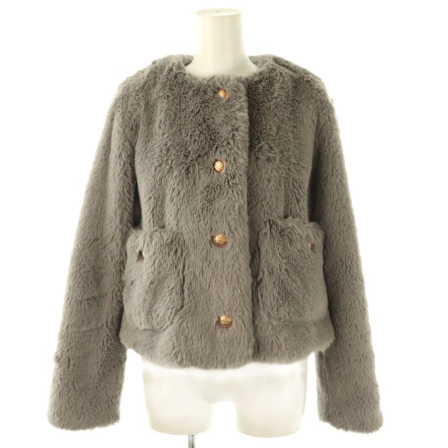 ミラオーウェン Mila Owen 24AW 金ボタンクロップドファージャケット