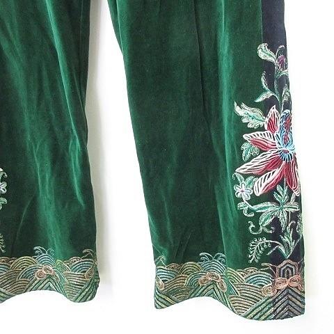 GUCCI（グッチ） パンツ ジャージ ベロア 刺繍 花柄 サイドライン