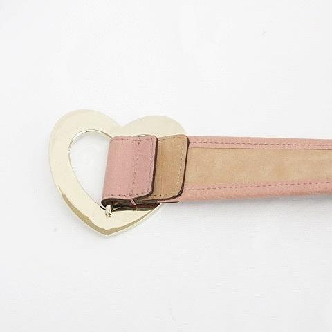 GUCCI（グッチ） ベルト ハートバックル GGキャンバス レザー ブラウン
