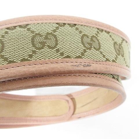 GUCCI（グッチ） ベルト ハートバックル GGキャンバス レザー ブラウン