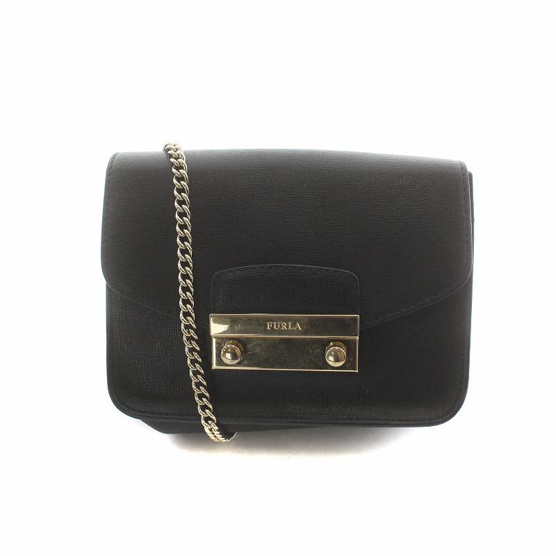 FURLA（フルラ） メトロポリス ショルダーバッグ レザー ロゴ シルバー