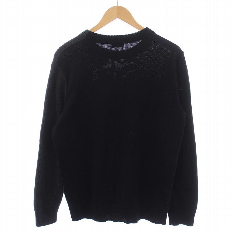 DIESEL（ディーゼル） ニット セーター 長袖 クルーネック ロゴ S 黒