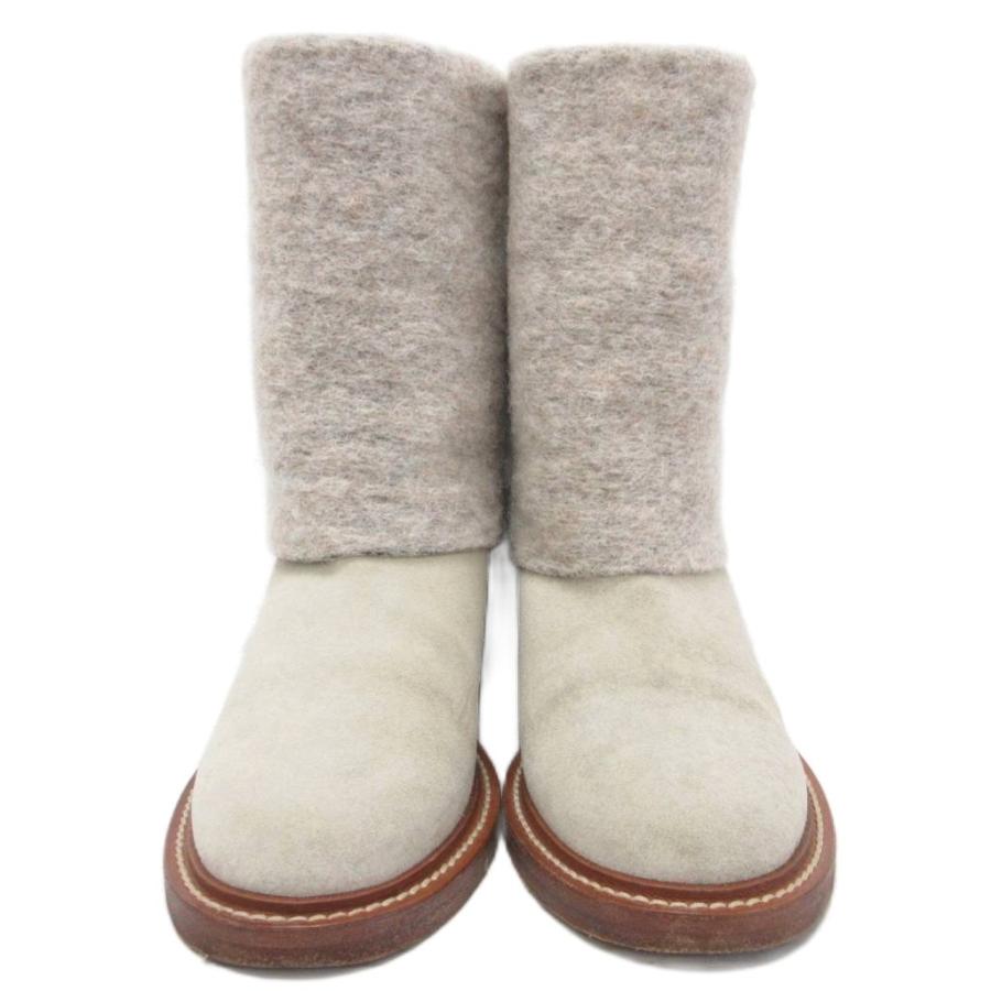 CHANEL（シャネル） ココマーク ショートブーツ 折り返し スエード