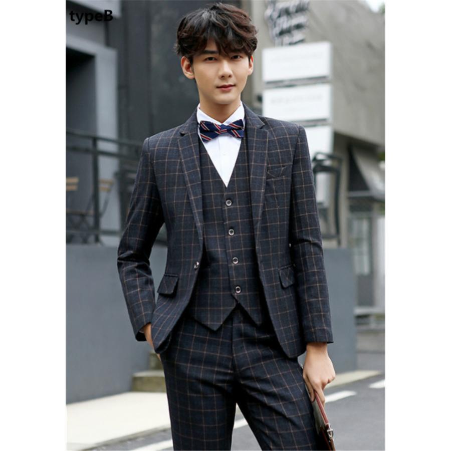 ビジネススーツ メンズ スリーピーススーツ3ピーススーツ 3点スーツ