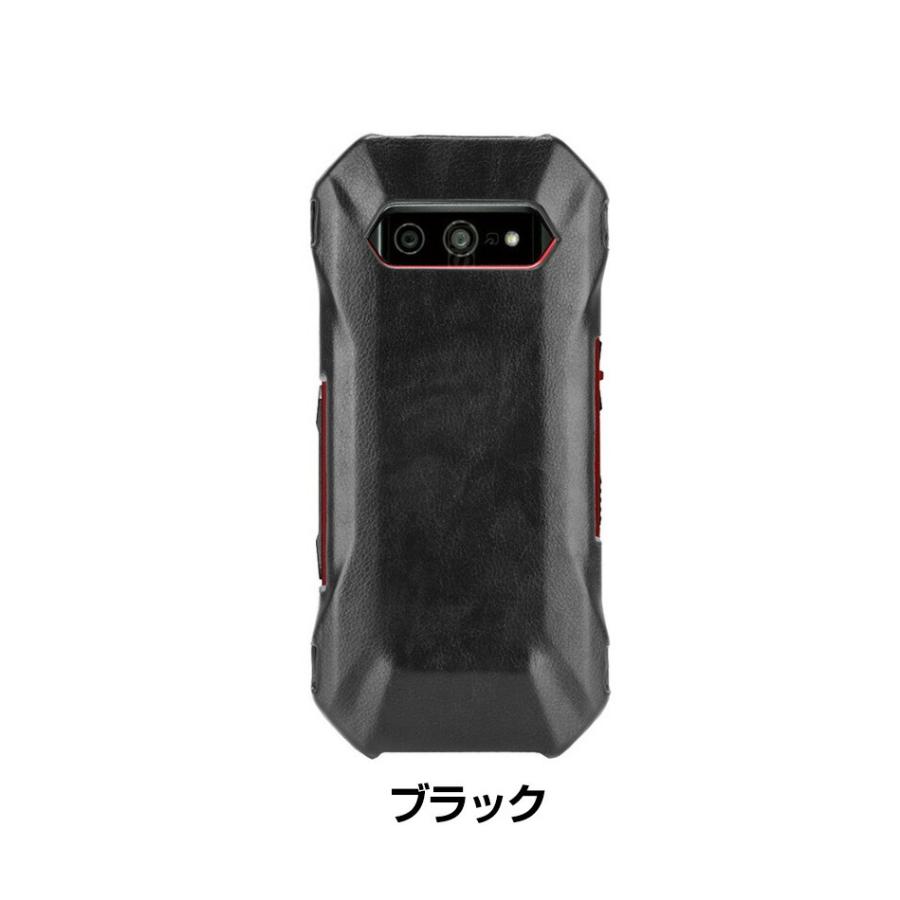 京セラ KYOCERA TORQUE G06 KYG03 ケース PC素材 背面PUレザー調 持ち