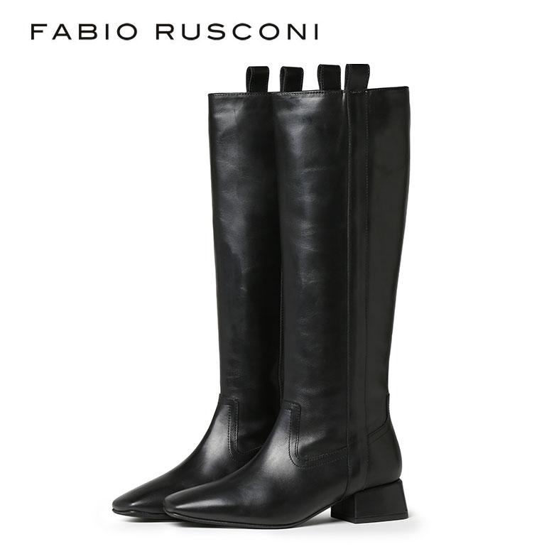 FABIO RUSCONI（ファビオルスコーニ） ロングブーツ スクエアトゥ