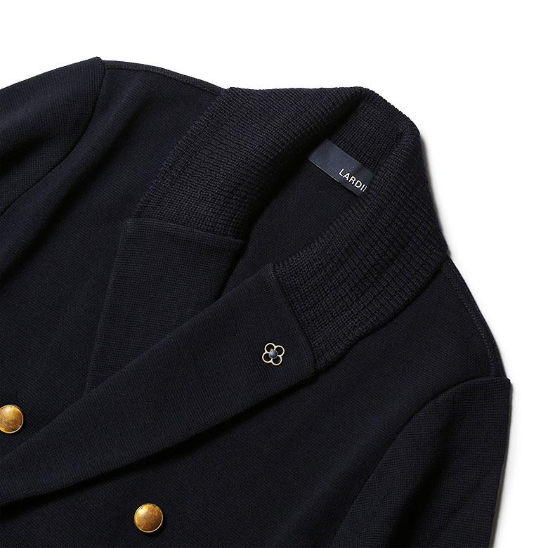 LARDINI（ラルディーニ） ニットジャケット ダブル 金ボタン ショール