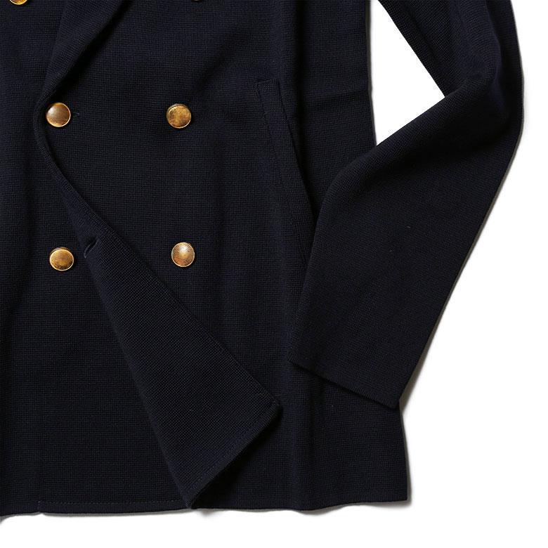 LARDINI（ラルディーニ） ニットジャケット ダブル 金ボタン ショール