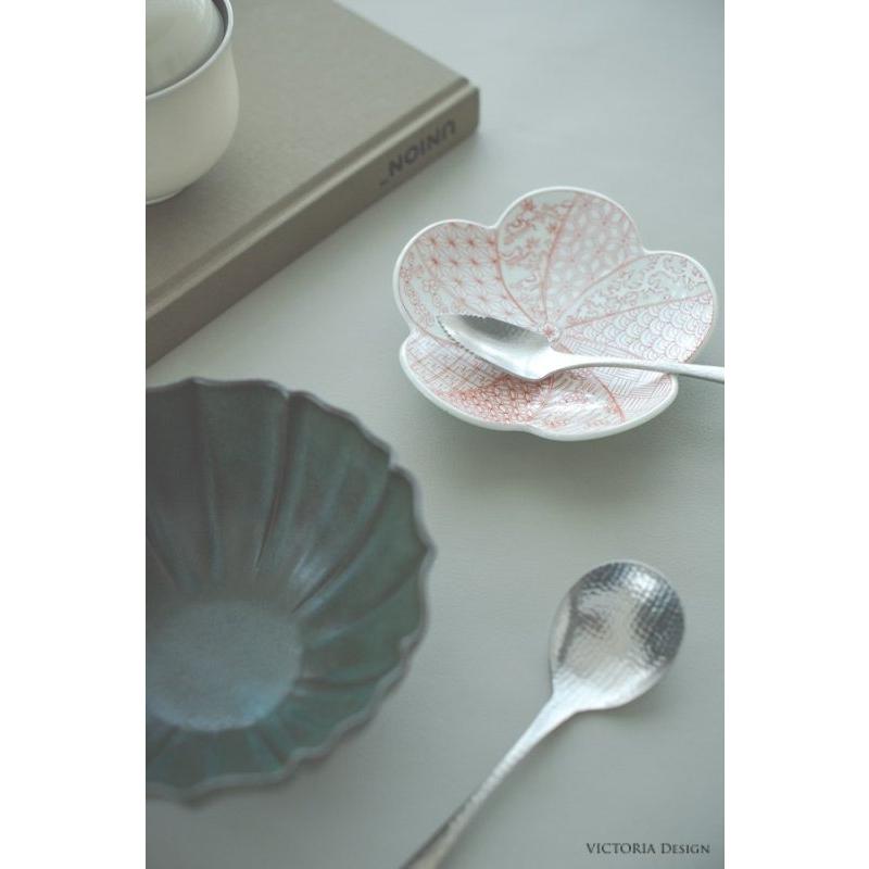 和食器 小皿 有田焼 /錦銀彩梅型プレート(レッド)15cm/ 食器 おしゃれ