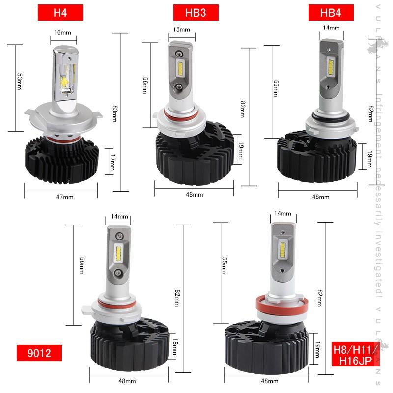 Vulcans 「セール価格」7 PLUS LEDヘッドライト HIR2/9012 4500LM 1年