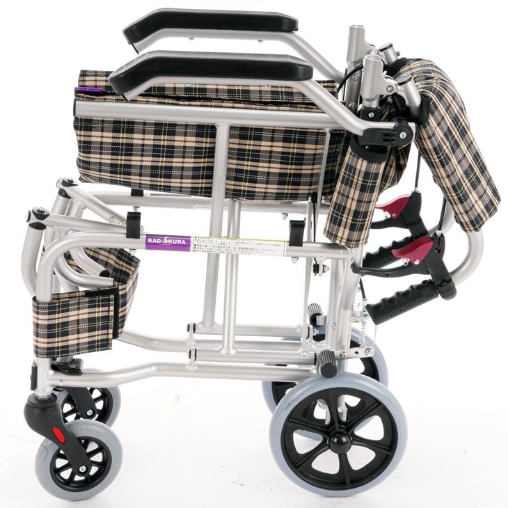 カドクラ 車椅子 車いす 車イス 軽量 コンパクト 介助式 簡易型
