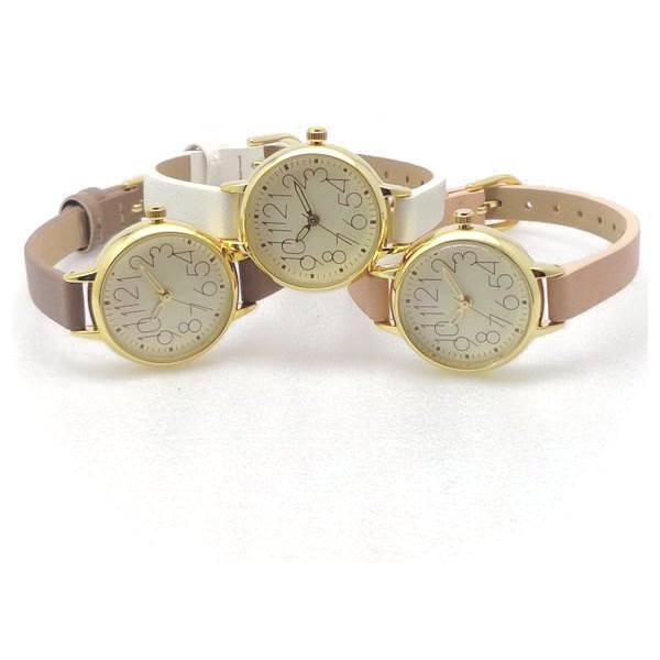 腕時計 レディース 4年電池 電池寿命約4年 シンプル カラフル 革