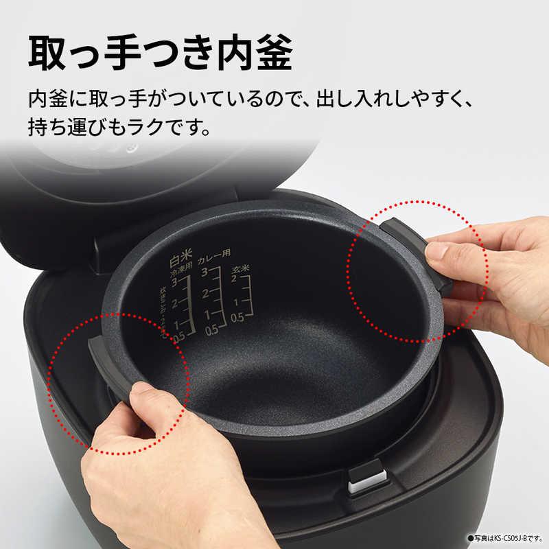 シャープ SHARP 炊飯器 3合 マイコン ブラック KS-CS05J-B : コジマ